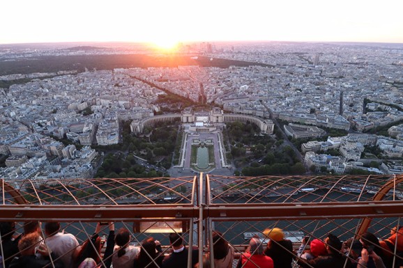 Sunset from the top of the Eiffel Tower